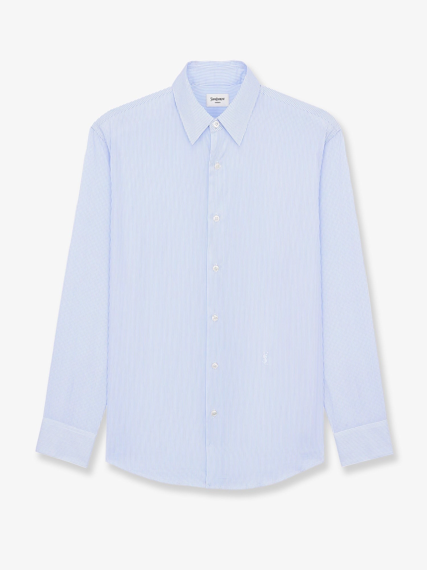 Saint Laurent Men's Cassandre Cotton Shirt White