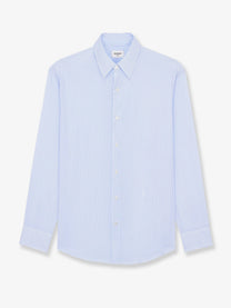 Saint Laurent Men's Cassandre Cotton Shirt White