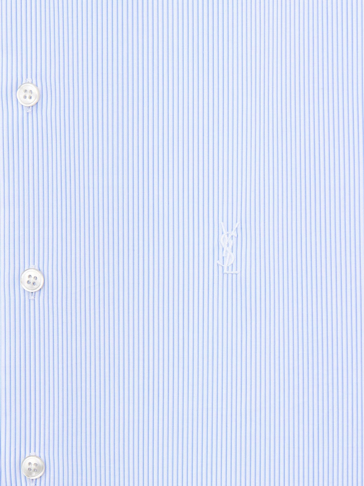 Saint Laurent Men's Cassandre Cotton Shirt White, view 3