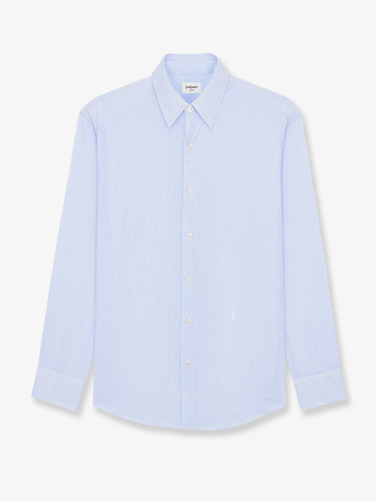 Saint Laurent Men's Cassandre Cotton Shirt White