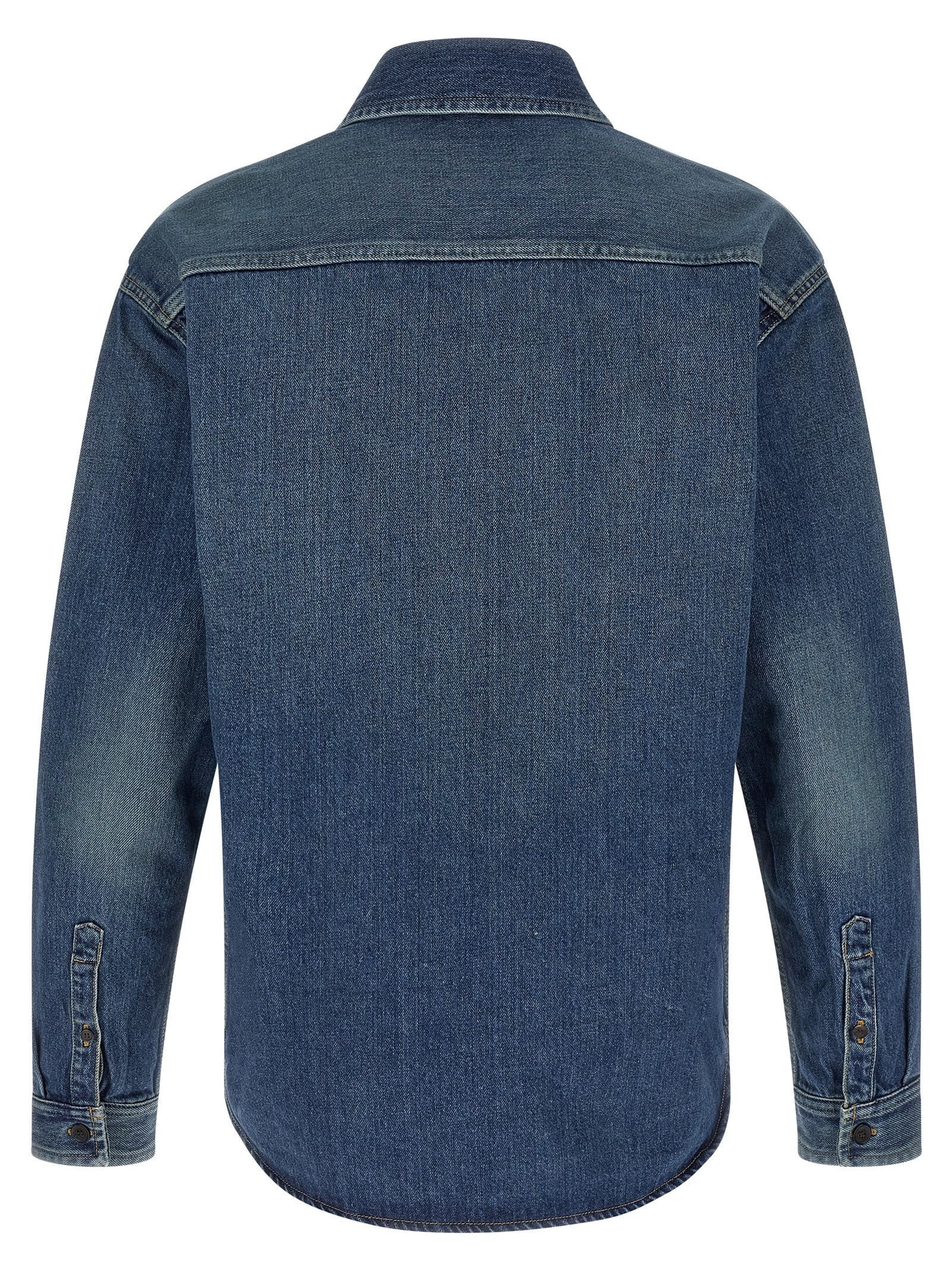 Saint Laurent Cassandre Denim Shirt Blue