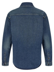 Saint Laurent Cassandre Denim Shirt Blue