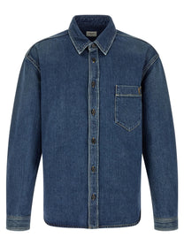 Saint Laurent Cassandre Denim Shirt Blue