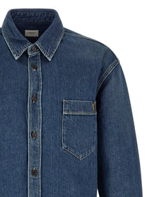Saint Laurent Cassandre Denim Shirt Blue