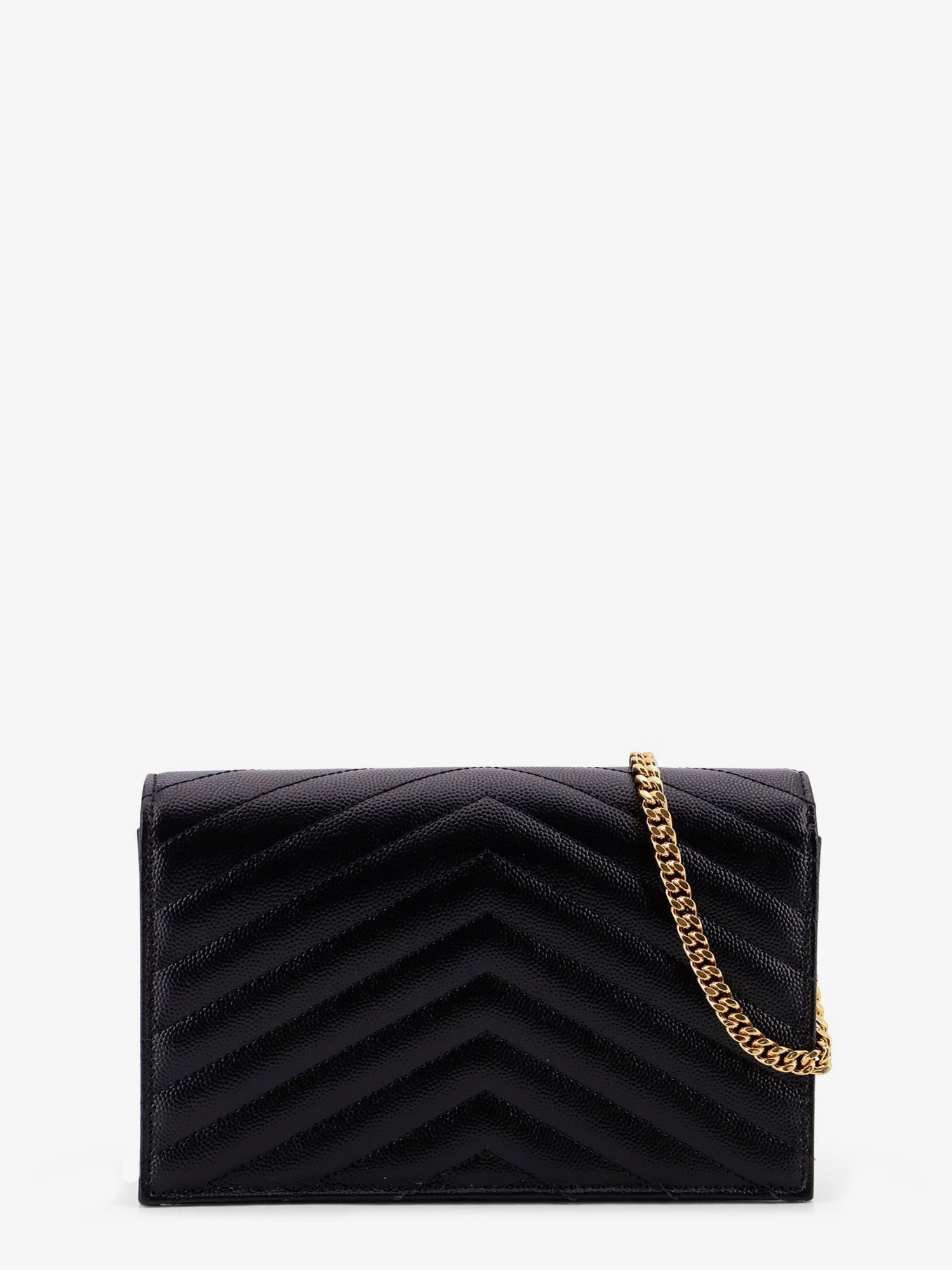 Saint Laurent Women's Cassandre Envelope Clutch Crossbody Bag Black