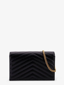 Saint Laurent Women's Cassandre Envelope Clutch Crossbody Bag Black