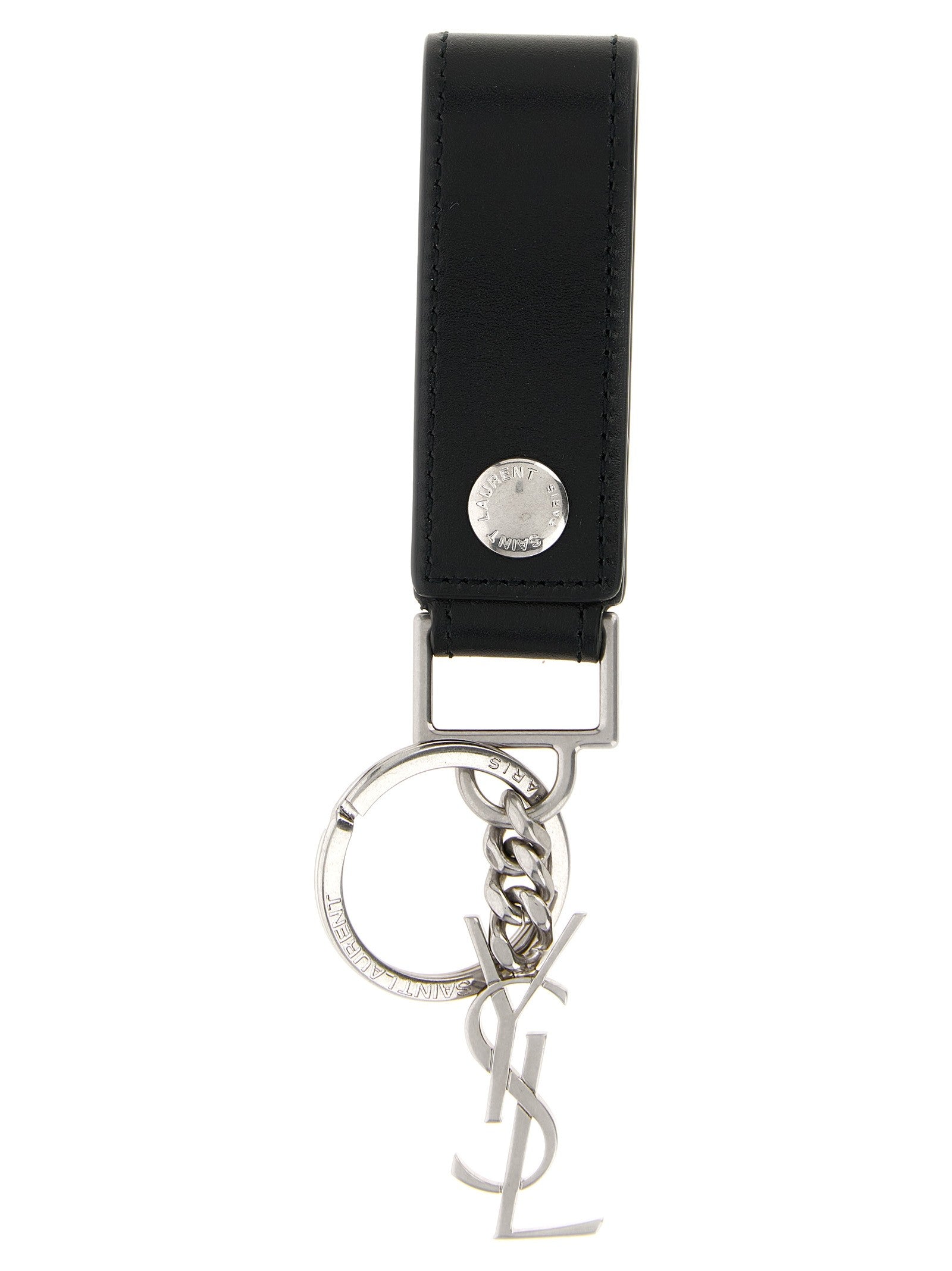 Saint Laurent Cassandre Key Ring Black