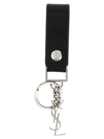 Saint Laurent Cassandre Key Ring Black