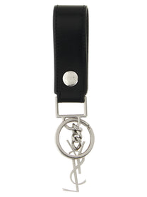 Saint Laurent Cassandre Key Ring Black