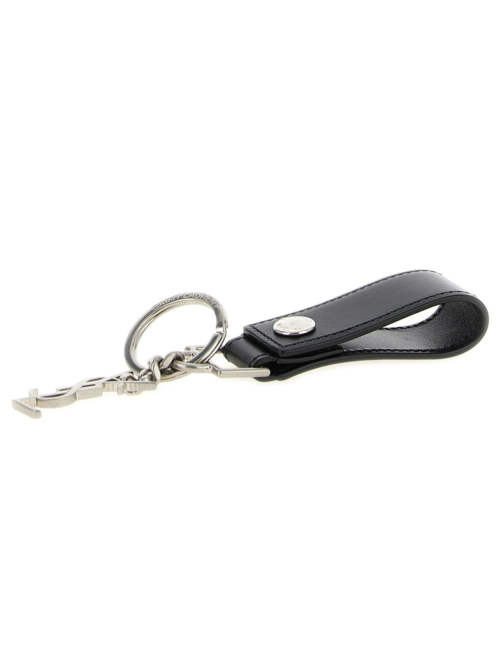 Saint Laurent Cassandre Key Ring Black