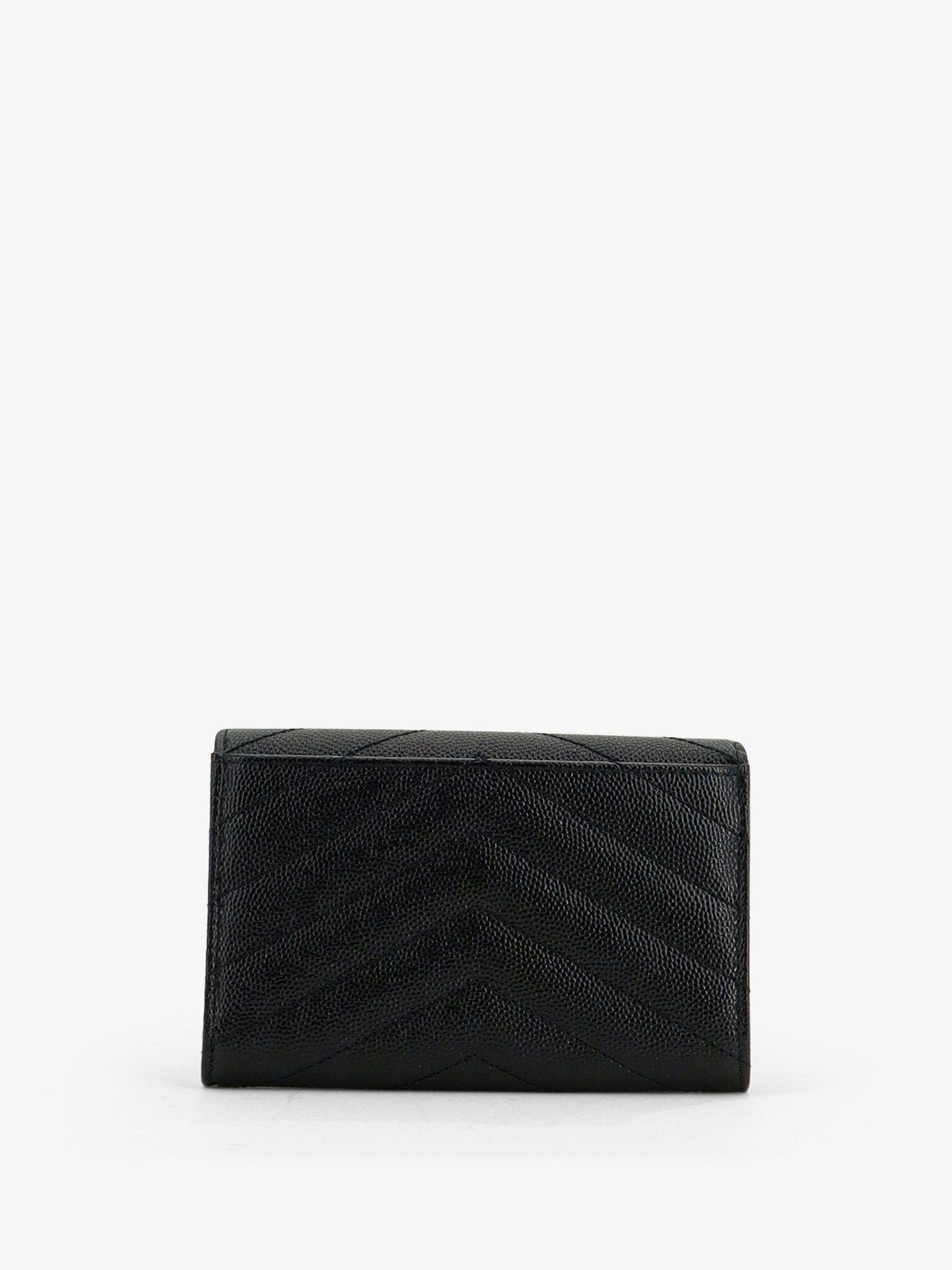 Saint Laurent Women's Cassandre Leather Wallet Black, view 2