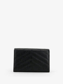 Saint Laurent Women's Cassandre Leather Wallet Black, view 2