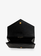 Saint Laurent Women's Cassandre Leather Wallet Black, view 3