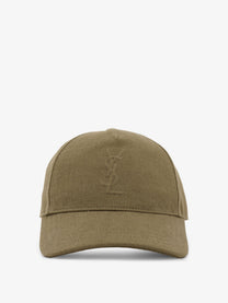 Saint Laurent Men's Cassandre Denim Hat Green