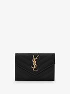 Saint Laurent Women's Cassandre Matalassé Leather Wallet Black