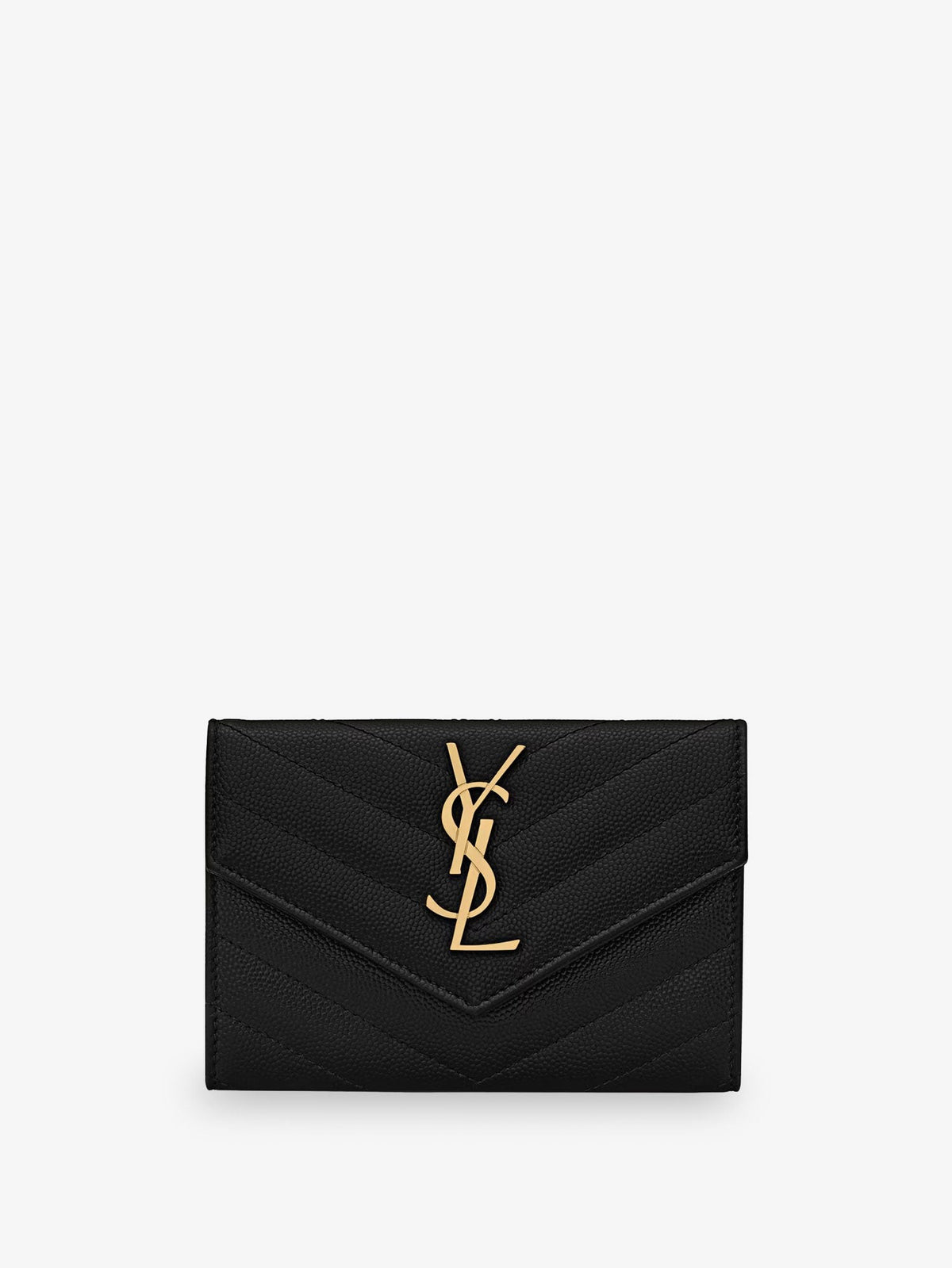 Saint Laurent Women's Cassandre Matalassé Leather Wallet Black