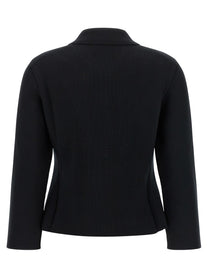 Saint Laurent Cassandre Medallion Cardigan Black
