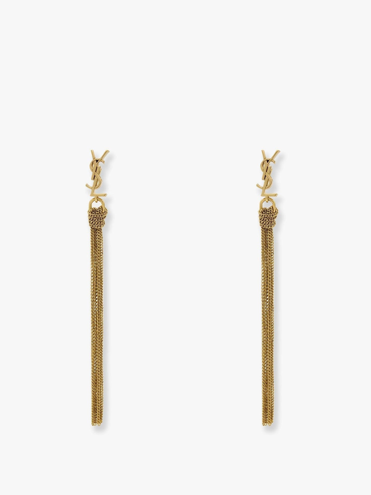 Saint Laurent Women's Cassandre Metal Earrings Gold