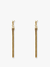 Saint Laurent Women's Cassandre Metal Earrings Gold