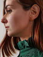 Saint Laurent Women's Cassandre Metal Earrings Gold, view 2