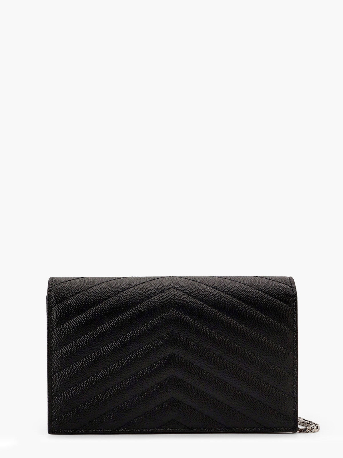 Saint Laurent Women's Cassandre Clutch Grain De Poudre Leather Crossbody Bag Black