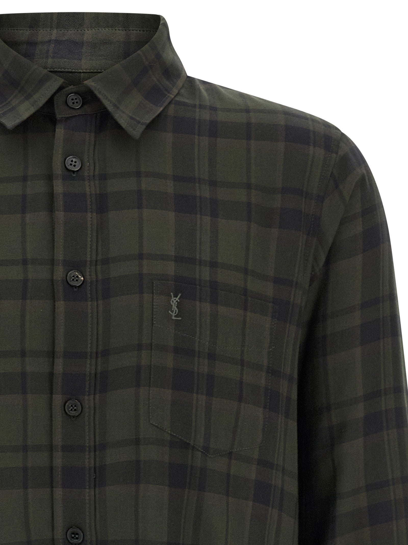 Saint Laurent Cassandre Shirt Green