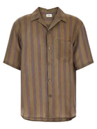 Saint Laurent Cassandre Striped Shirt Gold