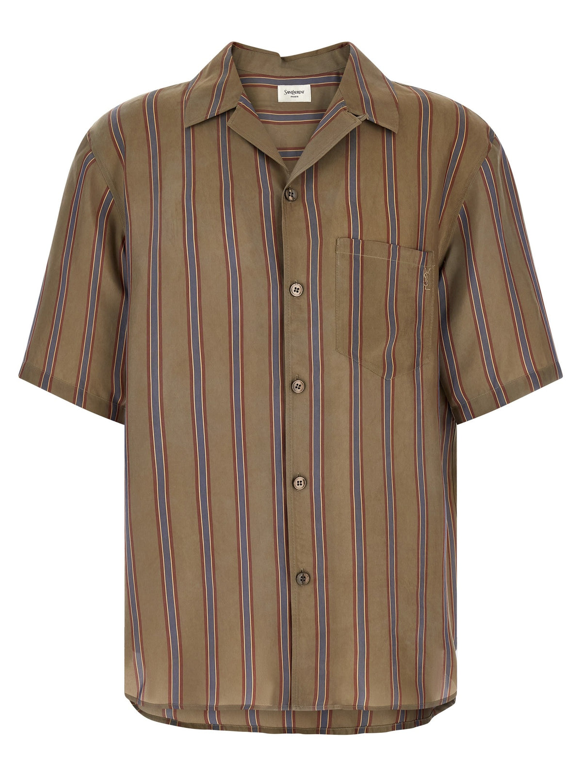 Saint Laurent Cassandre Striped Shirt Gold