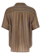 Saint Laurent Cassandre Striped Shirt Gold