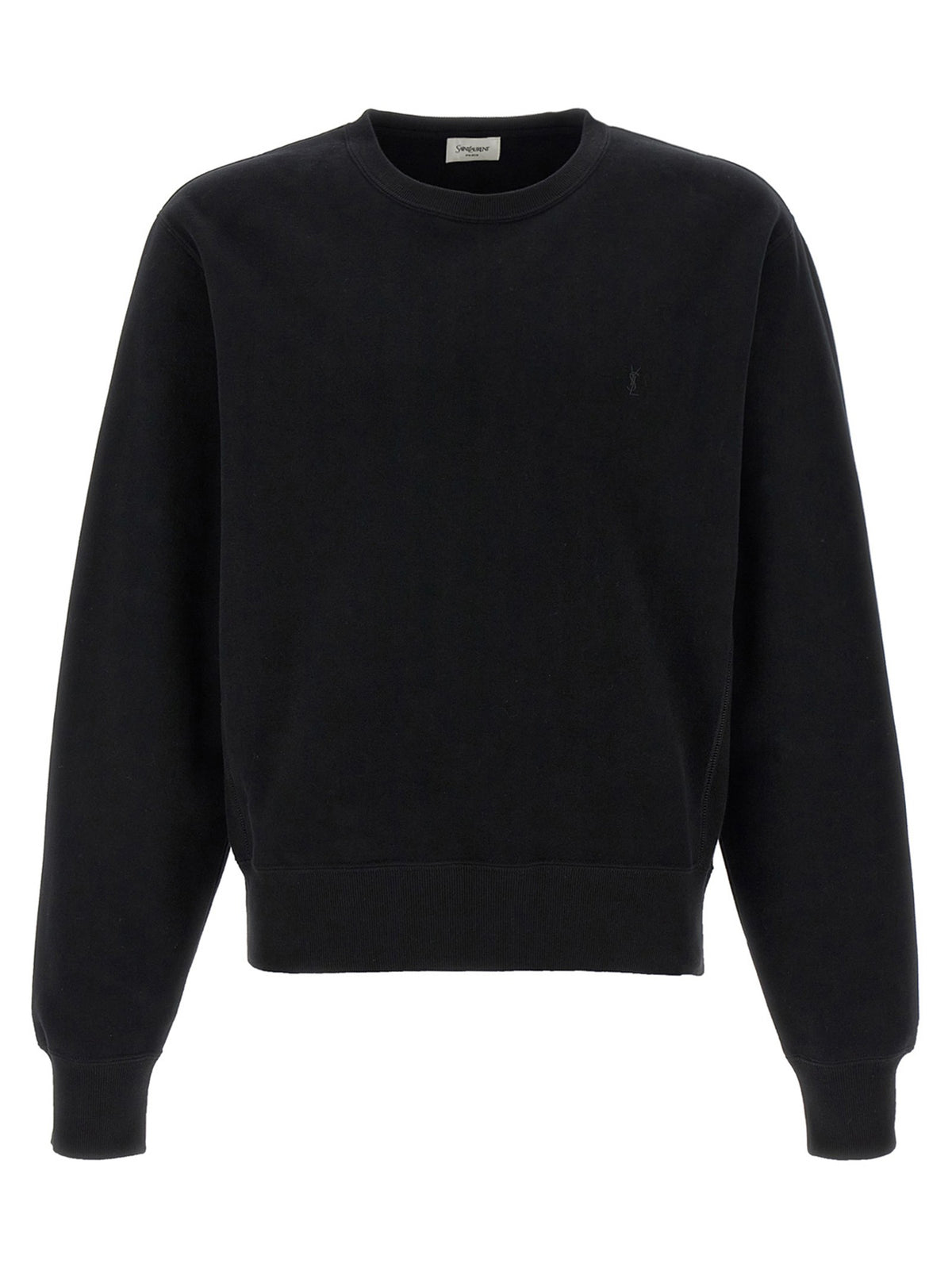 Saint Laurent Men's Certified Cotton Sweatshirt Black