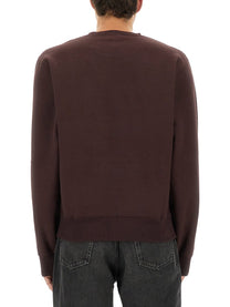 Saint Laurent Men's Cassandre Sweatshirt Red, view 3