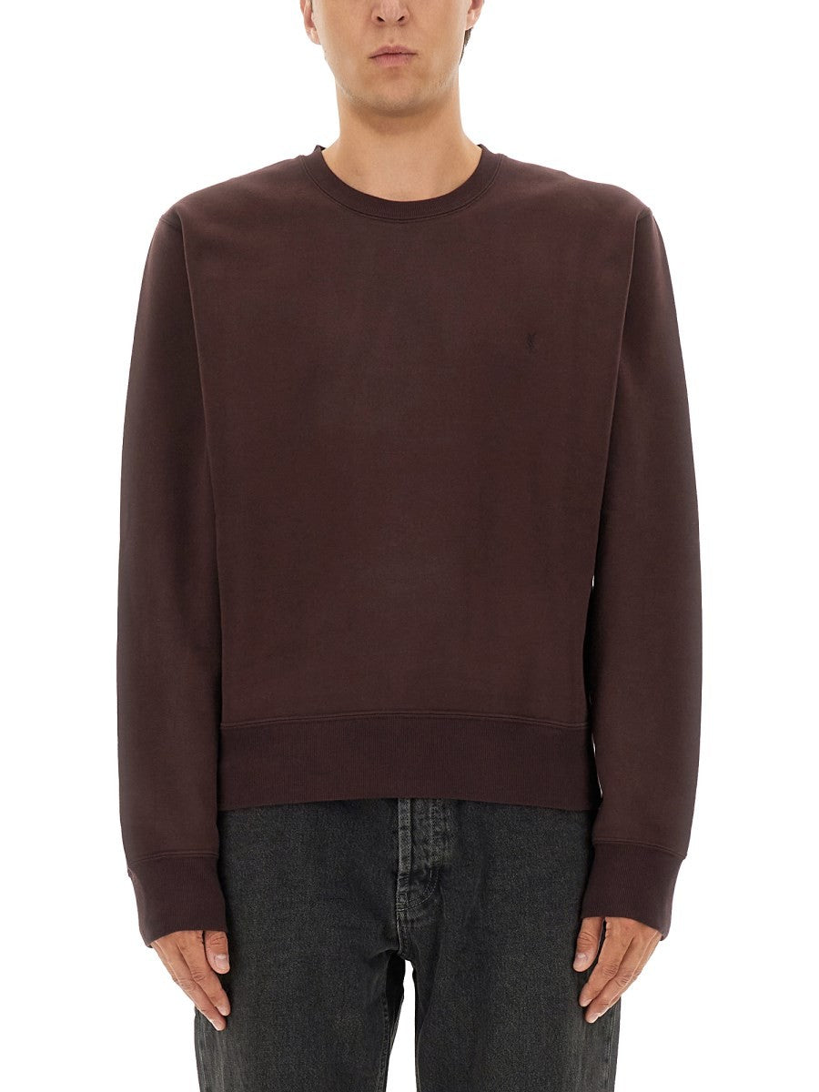 Saint Laurent Men's Cassandre Sweatshirt Red