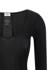 Saint Laurent Cassandre Top Black