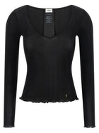 Saint Laurent Cassandre Top Black