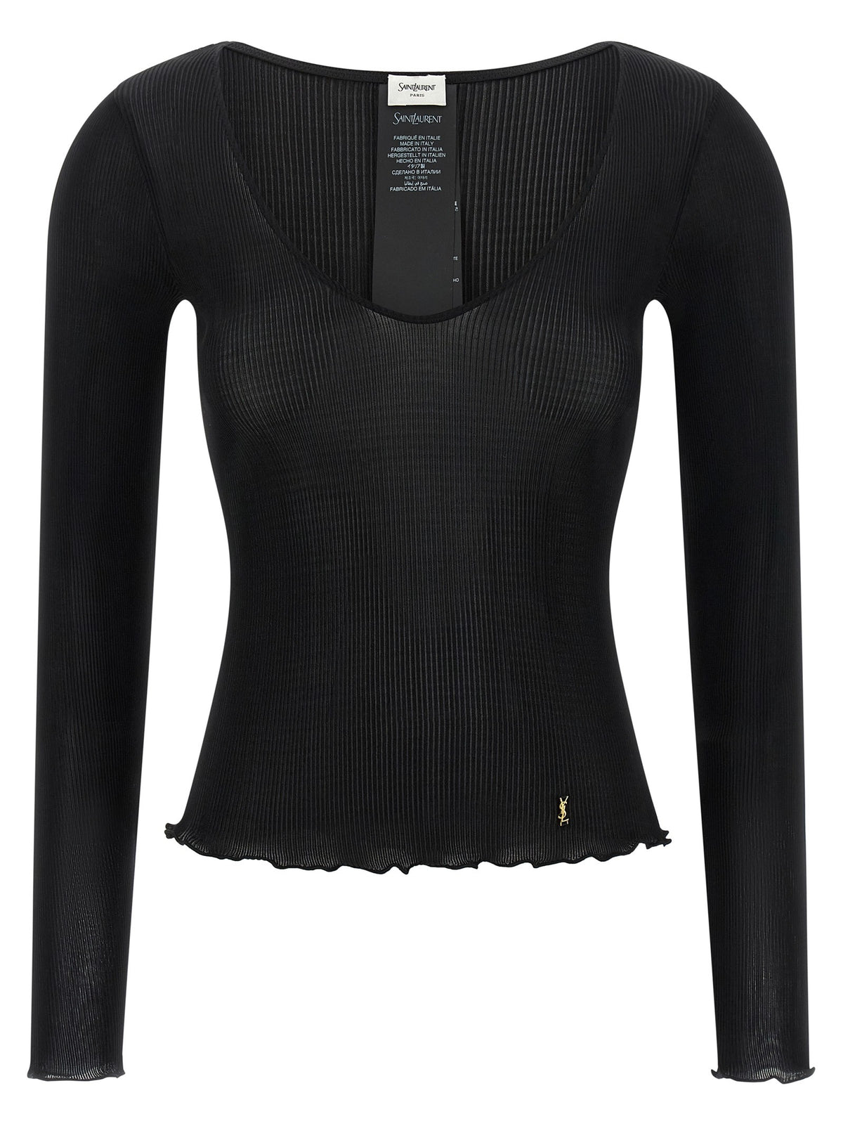 Saint Laurent Cassandre Top Black