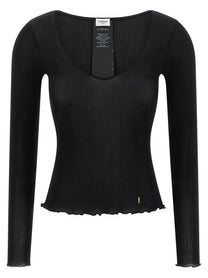 Saint Laurent Cassandre Top Black