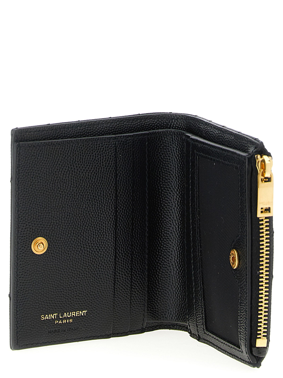 Saint Laurent Cassandre Wallet Black, view 3