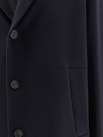 Hevò Men's Cassano Virgin Sheeps Wool Coat Blue