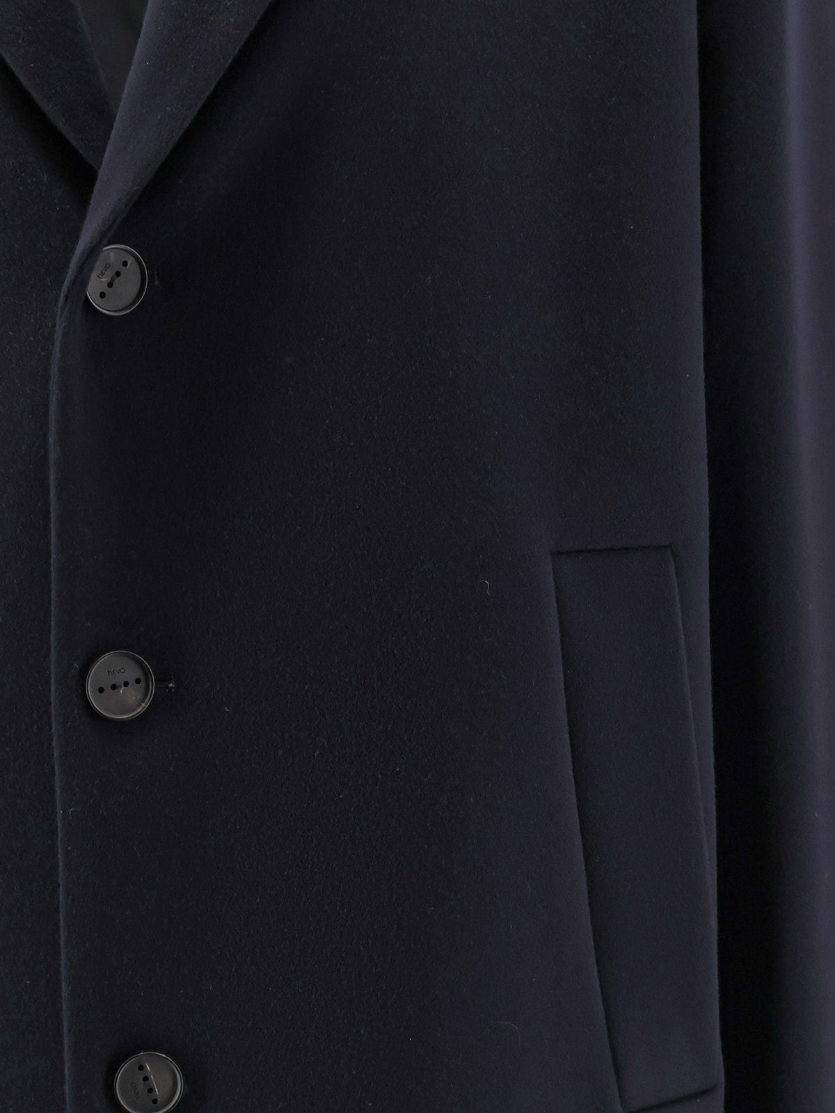 Hevò Men's Cassano Virgin Sheeps Wool Coat Blue, view 3
