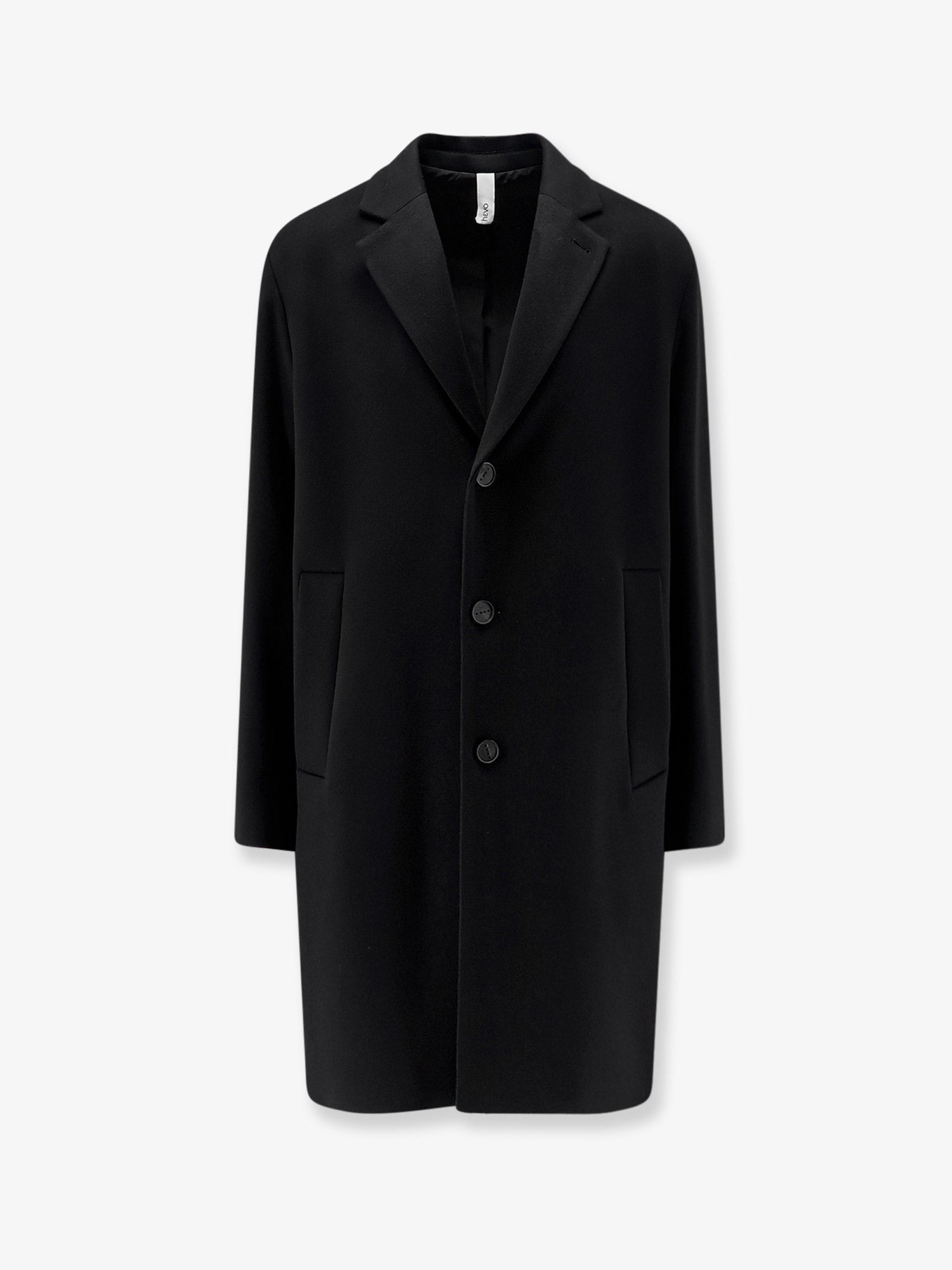 Hevò Men's Cassano Virgin Sheeps Wool Coat Black