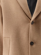 Hevò Men's Cassano Virgin Sheeps Wool Coat Beige, view 3