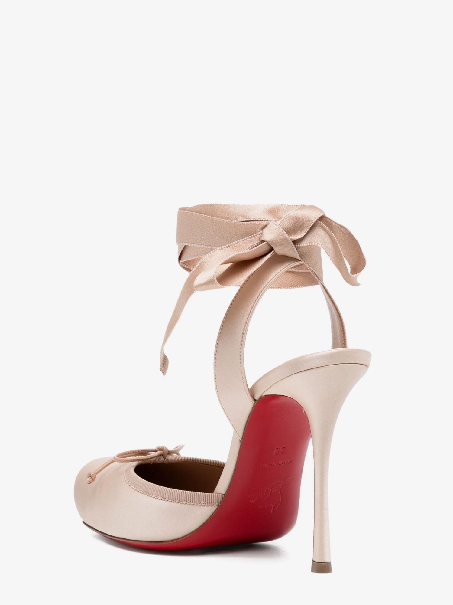 Christian Louboutin Women's Cassia Lace up Satin Pumps Blue