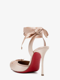 Christian Louboutin Women's Cassia Lace up Satin Pumps Blue