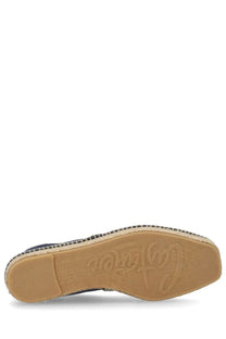 Castañer men’s espadrille Pablo blue in navy blue with tan rubber sole and braided jute trim