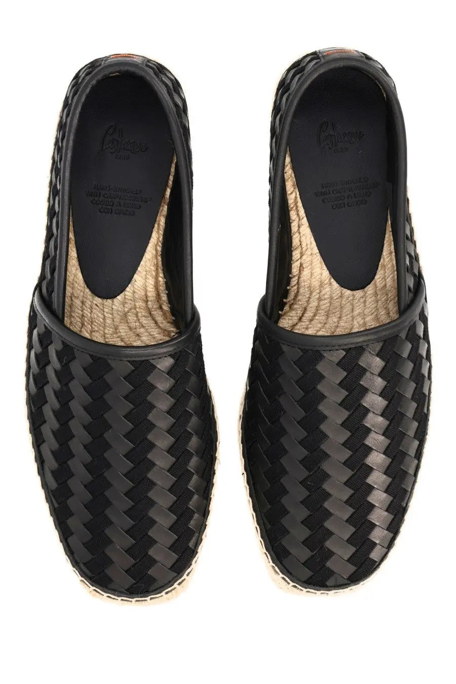 Castañer men’s shoe Paul black black woven espadrille slip-on shoes with braided texture and jute sole