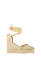 Castañer Women's Espadrille Clear Gold