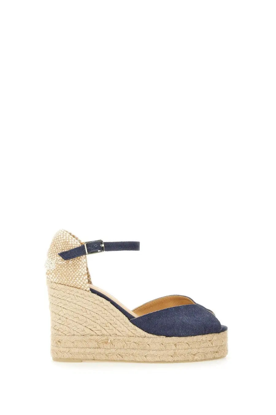 Castañer Women's Espadrille White Blue