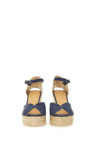Castañer Women's Espadrille White Blue, view 4