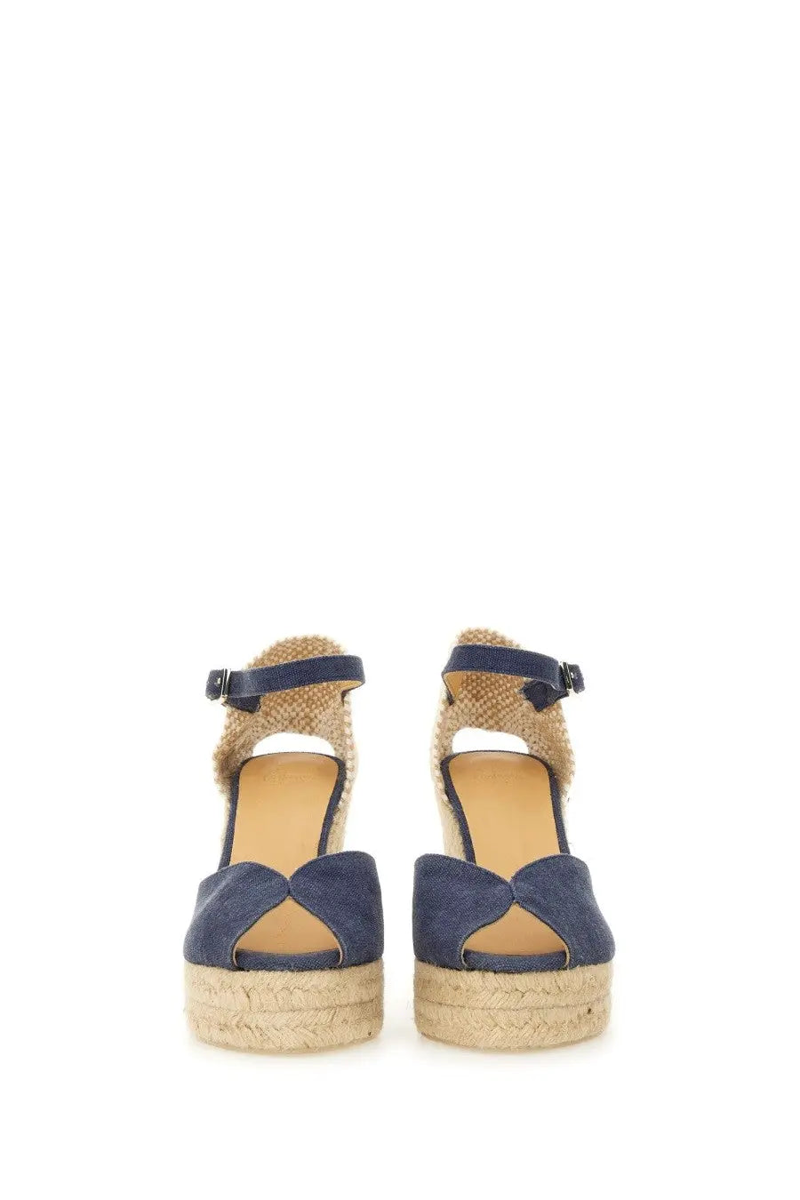 Castañer Women's Espadrille White Blue, view 4