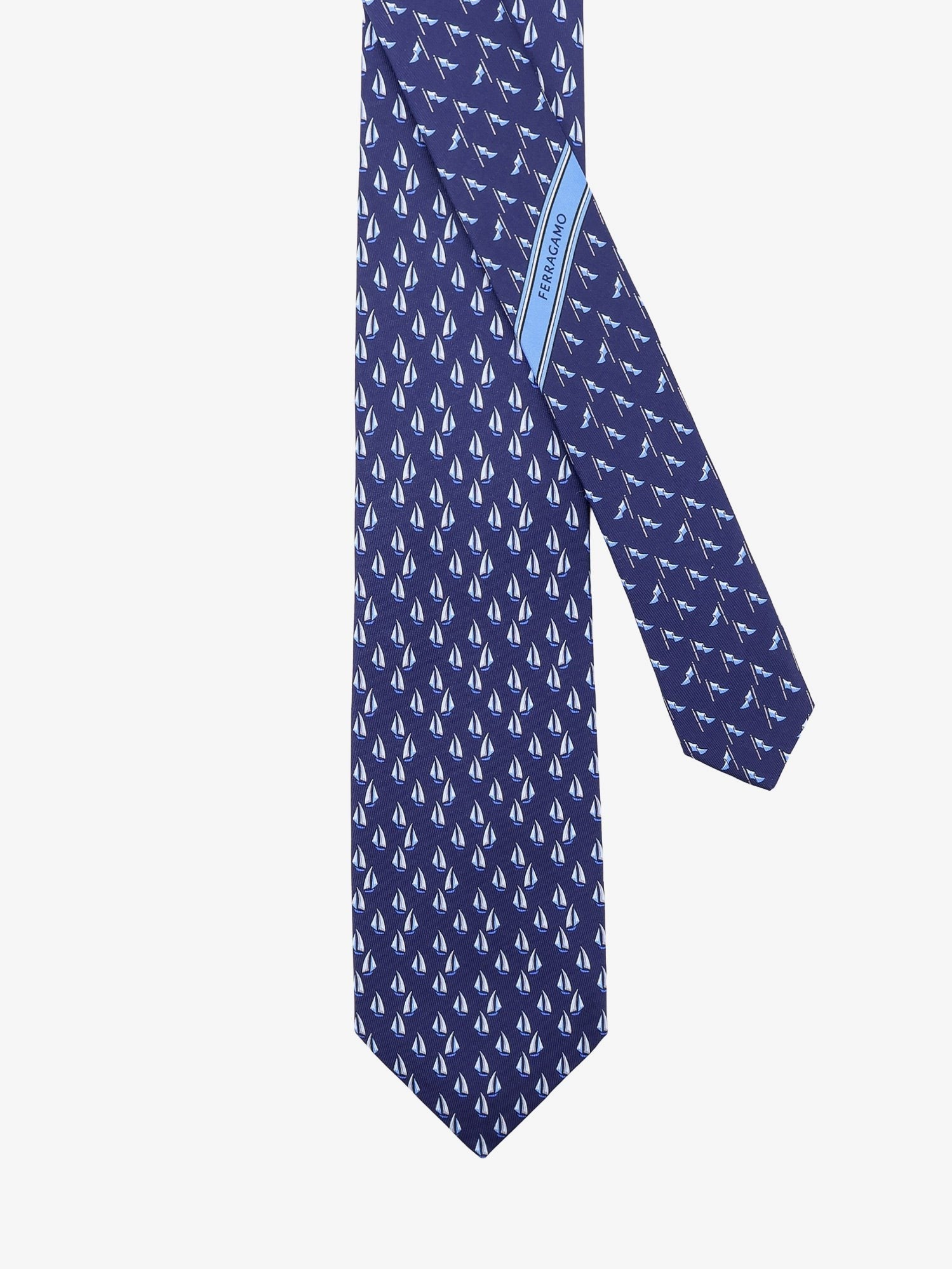 Ferragamo Men's Catamarano Silk Tie Blue